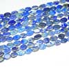 Natural Blue Lapis Luzuli Smooth Oval Tumble Beads Length is 14 Inches and Size from 11mm to 12mm